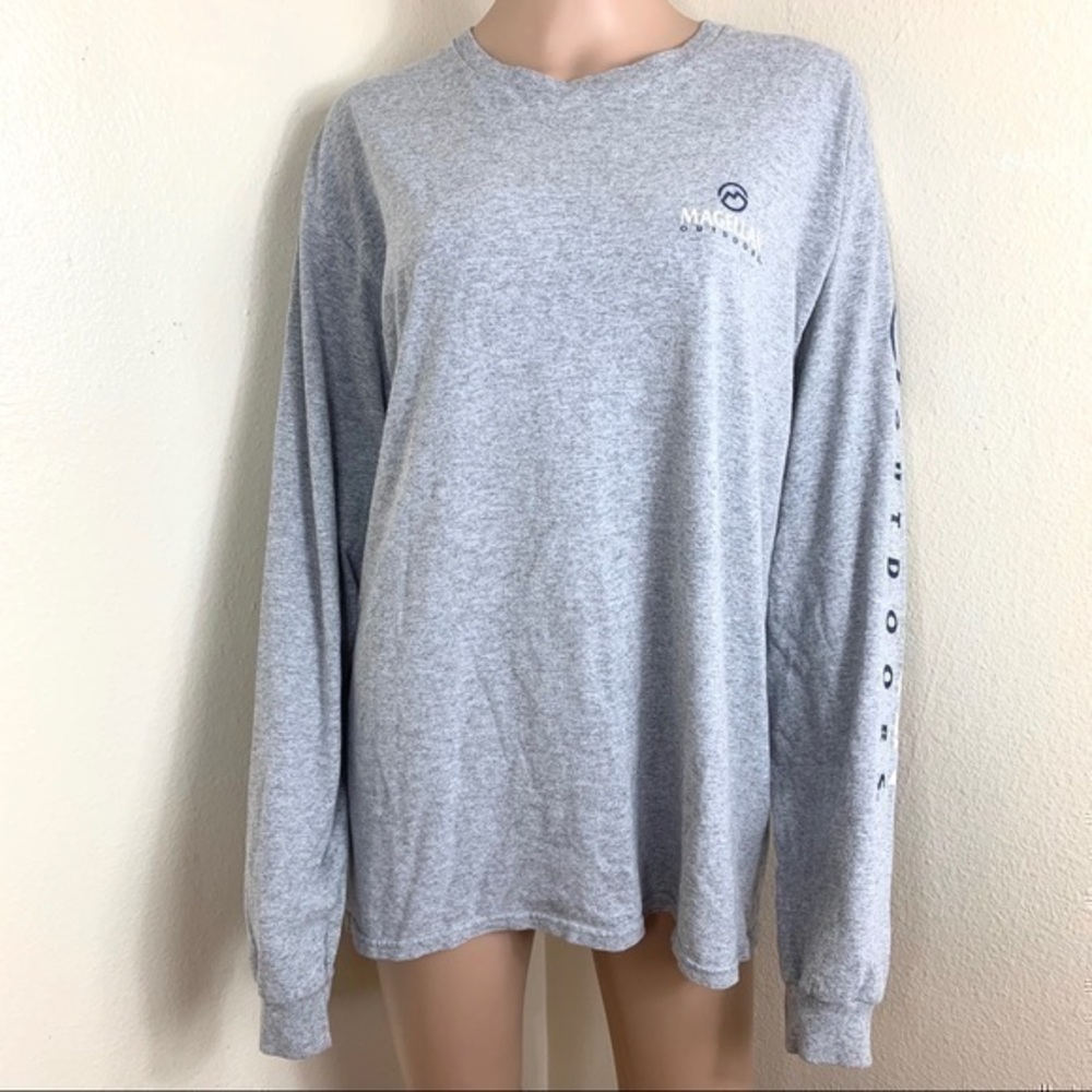 Magellan women Top shirt long sleeve Gray size L